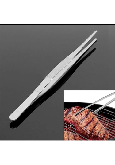 Qerhome Masterchef Et Cımbızı Maşa Pratik Pişirme Cımbızı Çelik Maşa 30cm Profesyonel Şef Cımbızı