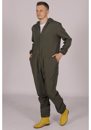 İşçi Tulumu  Yağmurluk Çiftçi Bahçıvan Kuaför Laboratuvar Sıvı Geçirmez Terletmez Kumaş Yeşil