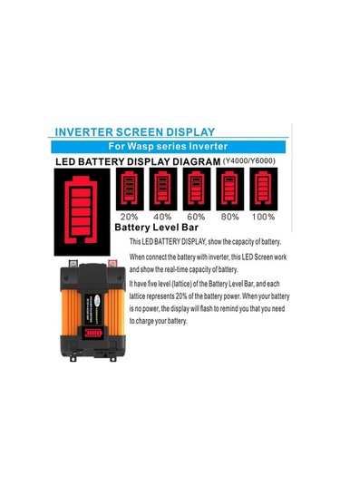 Besthome1 12v-220v 6000w Led Ekranlı Çift Usb Araç Güç Çevirici