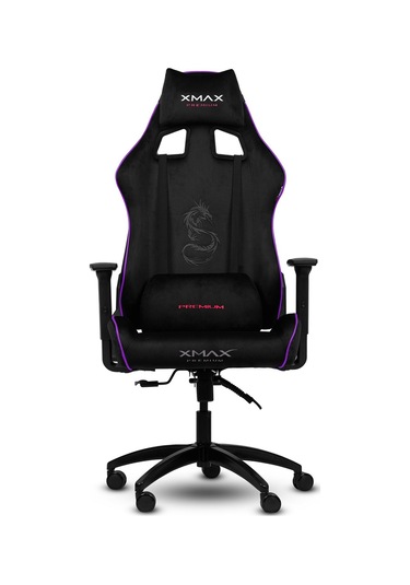 Rio Pus Balerion Terletmez Kadife Kumaş Siyah Gaming Oyuncu Koltuğu -5 Siyah