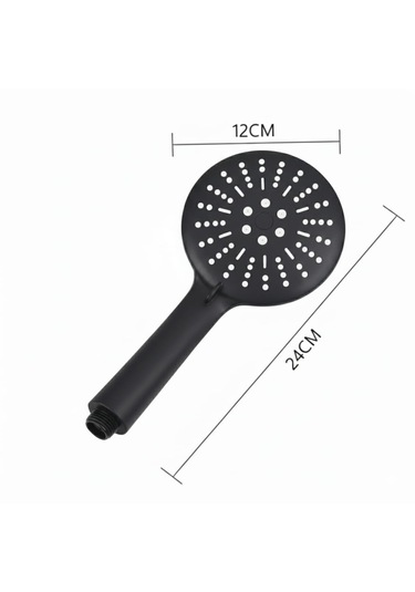 Elit Siyah Banyo Duş Başlığı El Duşu 3 Fonksiyonlu Siyah