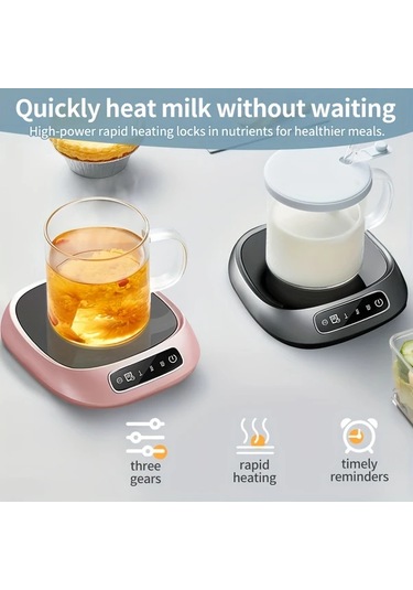 Willowhaven Pembe Mommed Akıllı Dokunmatik 3 Kademeli Usb Isıtıcılı Bardak Altlığı
