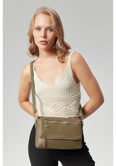 Morpelikan Kadın Dört Bölmeli Clutch Çarpraz Omuz Çantası