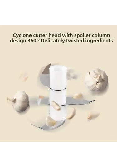 Kosona Ev Elektrikli Ve Manuel Sarımsak Ezici - Kablosuz Mini 100ml, Sarımsak, Biber Ve Baharatları Hızlı Çizer Diğer