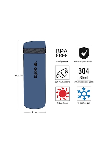 Igloo Squid Termos 600ml-lacivert Lacivert