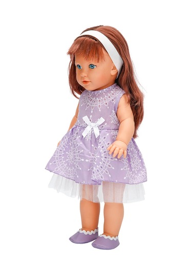 Tina Party Bebek 45 Cm. - Mor Elbiseli