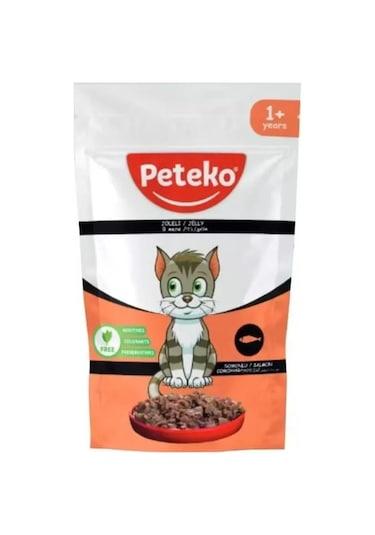 Peteko Pouch Jelly Somonlu Yetişkin Kedi Konservesi 85 G