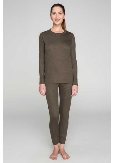 Unisex Haki Active Yetişkin Termal Içlik Takım Haki