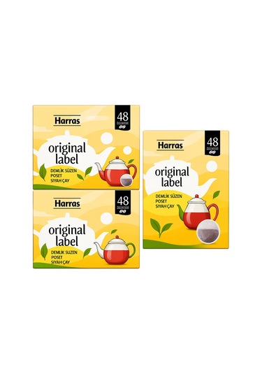 Demlik Poşet Çay 48 Li 3 Lü Paket Toplam 144 Poşet