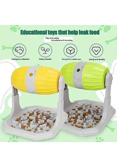 Userfriendly11 Yeşil Büyük Kapasiteli Köpek Besleme Oyuncağı Zihinsel Stimülasyon Ve Yavaş Yemek İçin