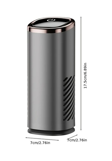 Honeybeeshop Hepa Filtreli Gümüş Taşınabilir Araç Hava Temizleyici Usb Sessiz Toz Polen Duman