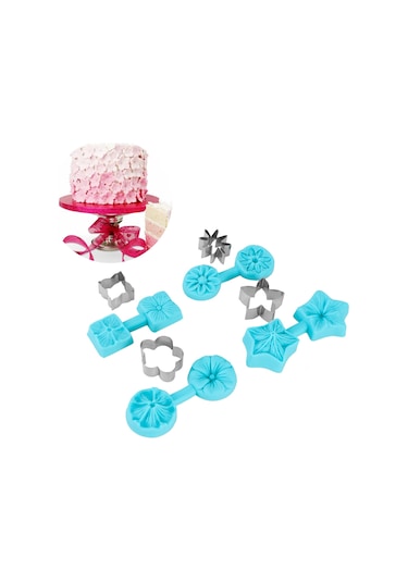 Vkemall 4'lü Silikon Yaprak Ve Çelik Kesici Seti - Kurabiye, Çikolata, Pasta İçin Pratik Fırın Kalıpları Diğer