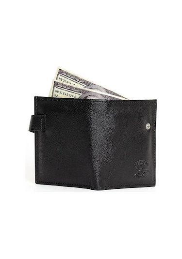 Tuldar Erkek Deri Bozuk Para Hazneli Kartlık Cüzdan 10x12cm Tul515 Siyah