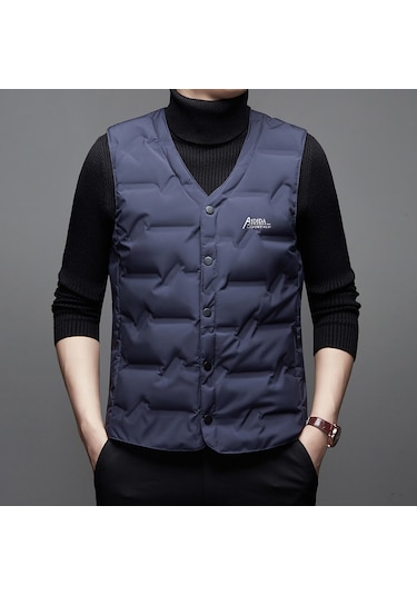 Erkekler İçin Sonbahar Ve Kışlık Aşağı Yelek Lacivert
