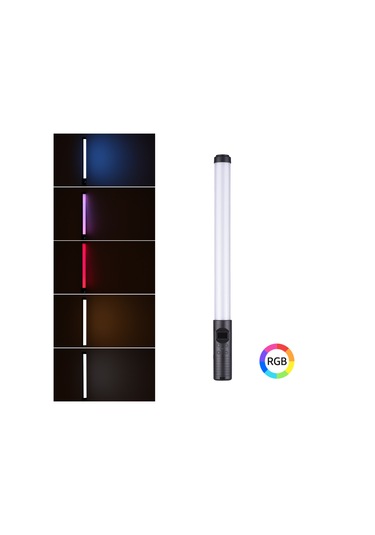 20 W Elde Taşınabilir Led Fotoğraf Rgb Renkli Değnek Işık Siyah Siyah