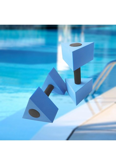 Suntek Üçgen Su Aerobik Halterler Eva Havuz Için Mavi