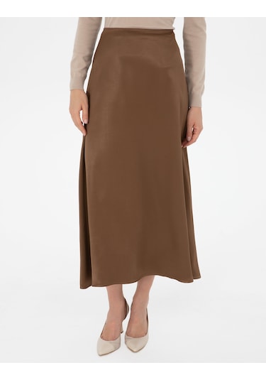 Pierre Cardin Kadın Koyu Kahverengi Etek Dokuma 50318241-vr084 Koyu Kahverengi