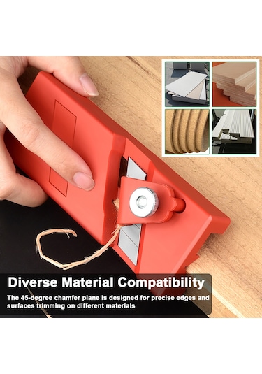 Ximistore9 Abs Pah Kırma Planyası - 45 Açılı Ahşap, Alçıpan Ve Fiber Kesme Aleti