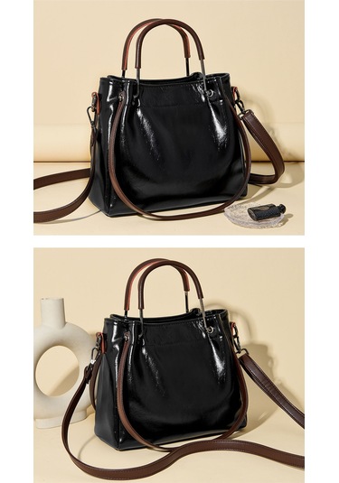 Jian Fan Elçantasıüstü Düzey Doku Tek Omuzlu Çaprazçanta Kahverengi