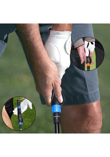 Mufunye Golf Vuruş Egzersiz Aleti - El Pozisyonu Düzeltici, Mavi, Plastik Malzeme, 6.1 1in, 22g, 1 Adet Paket Gümüş