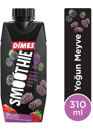 Dimes Smoothie Karadut Böğürtlen Çilek Elma 310 Ml X 12 Adet