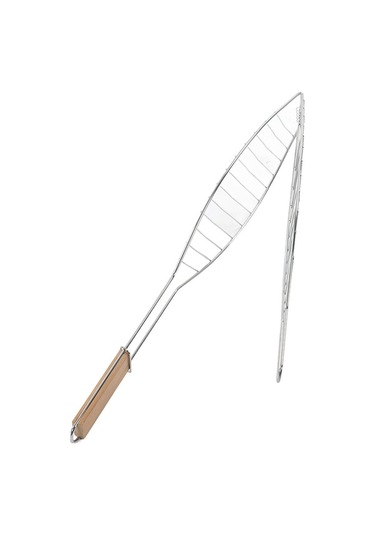 Besthome1 Çelik Işınlı Mangal Sepeti, Ahşap Kollu, Kompakt Depolama, Farklı Yemekler İçin Dışarıda Mangal Yapmak İçin Uygun Çok Çok Renkli