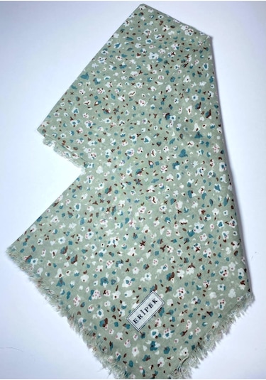 Saçaklı Pamuk Tülbent - 05505 - 95 X 95 / Su Yeşili - 11 Su Yeşili - 11