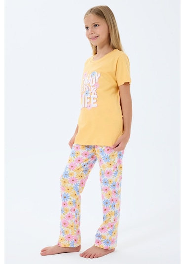 Rolypoly Kız Çocuk Sarı Pijama Takım Sarı