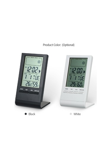 Suofeng Ev İçi Mini Dijital Sicaklık Ve Nem Ölçer, Hava Tahmini, Saat-tarih Gösterici, Beyaz Cx-220 Pil Dahil Değil
