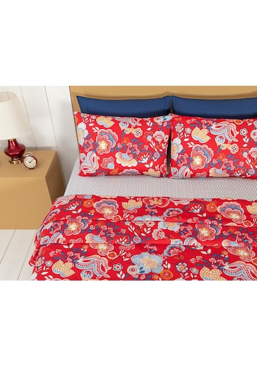 Madame Coco Kozet Tek Kişilik Baskılı Pike Takımı 1kpkts0203tek Kişilik-kırmızı