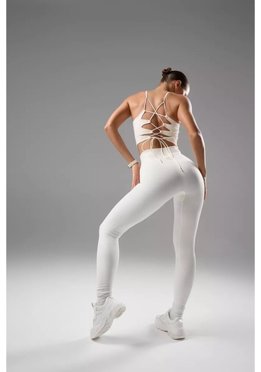 Invıbe Narin Şeritli Tayt 117540866 Bej