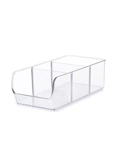 Padalink Pet Materyal Açık Renkli Yemek Depolama Kutusu, Bölümlü Ve Yığılabilir Mutfak Organizatörü Şeffaf