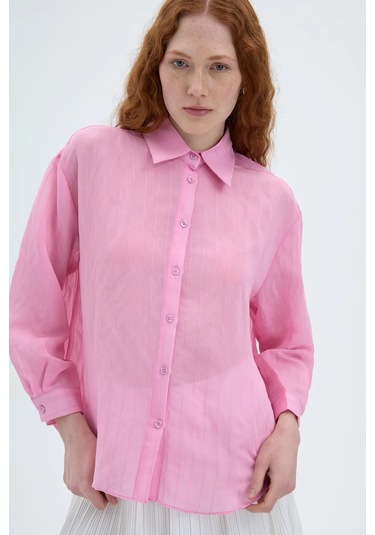 Quzu 25ygml00188 Gömlek Pembe Pembe