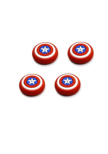 Nintendo Switch/switch Oled /switch Lite Uyumlu 3d Analog Koruyucu Silikon Kaptan Amerika