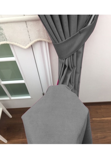 Evdepo Home Deniz Soft Pileli Fon Perde Gri