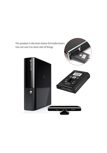 Skycity Xbox 360 Slim İçin 250gb Dış Hard Disk - Oyun Yükleme Hızı Arttırıcı, Konsol Korumalı, Abs Malzeme, Hafıza Genişletici