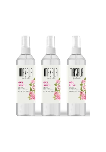 Masala Saf Gül Suyu 3 x 125 ML