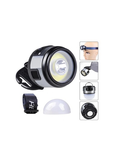 Kafa Lambası Kafa Feneri Şarjlı Profesyonel Cob Fener 7 Modlu