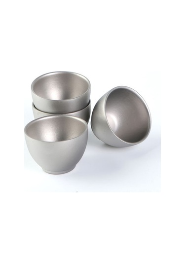 Neevoyu Tekli Titanyum Çift Katlı Bardak - Kamp, Piknik İçin Çay Hazırlama, 50ml, Hafif Tasarım Çok Renkli