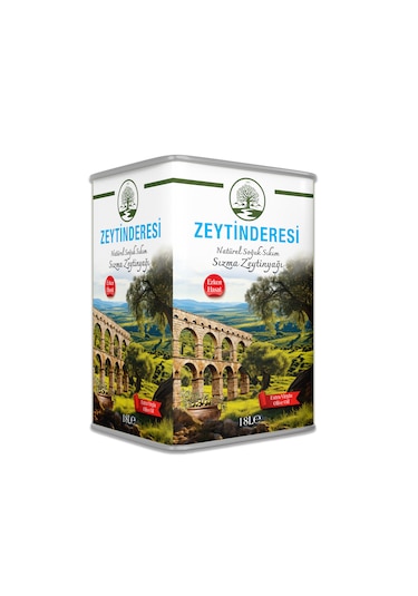 Zeytinderesi Natürel Sızma Zeytinyağı Teneke 18 L