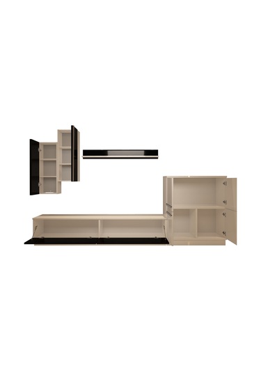 Decoraktiv Eko 6b Mdf Std Tv Ünitesi Tv Sehpası Beyaz - Siyah