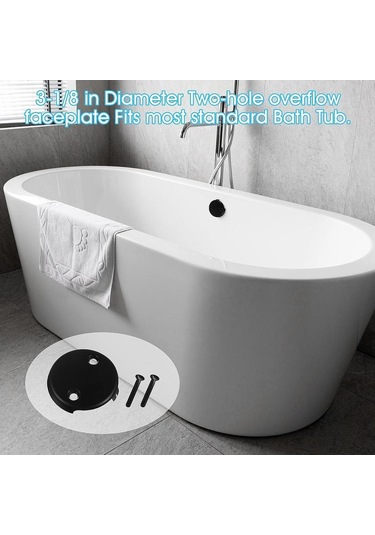 Suntek Küvet Taşma Drenaj Kapağı Değiştirme Kiti Lavabo Siyah