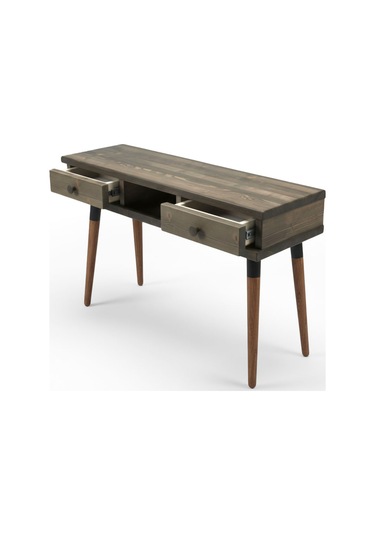 Mobenta Modest Entry Masif Ahşap Dresuar, 2 Çekmece & 1 Bölme - 120 Cm, Cv Ceviz