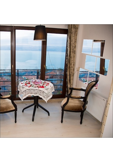 Geometrik Parçalı Kare Cam Boy Banyo Duvar Lavabo Aynası 50X65Cm