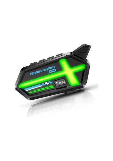 Bfs Bt26 Motosiklet Kask Kulaklık Bluetooth Rgb Işıklı 2 Eşleşme Özellikli 1000 Mah Intercom