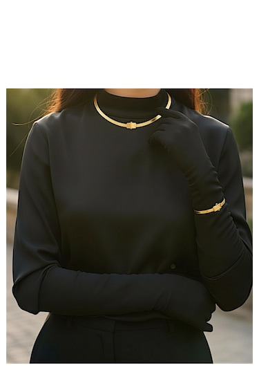 Çiğdem Gürel Kuyumculuk 14 Ayar 3 Sıra Trabzon Hasır Altın Set