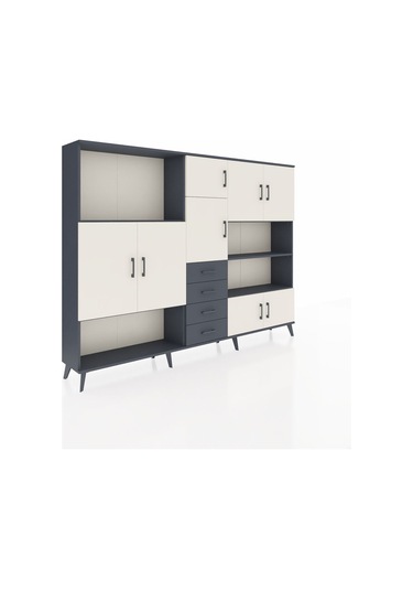 Arges Dolap 9 Raflı 4 Çekmeceli 8 Kapaklı 220x30x163 Antrasit-ayt Antrasit-aytaşı/antrasit Arges Dolap 9 Raflı 4 Çekmeceli 8 Kapaklı 220x30x163 Antrasit-ayt Antrasit-aytaşı/antrasit