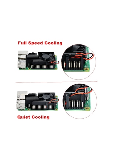 Raspberry Pi 4b / 3b+ / 3b Plus / 3b İçin Cnc Extreme Soğutma Fanı Soğutucu Kiti