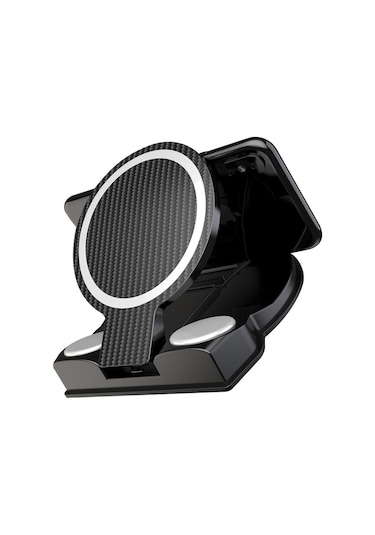 Butu Karbon Fiber Araç Telefonu Tutucu Dashboard Cep Telefonu Sabitleme Kıskacı Braketi Gps Standı 3.5-6.8 İnç Telefon İçin