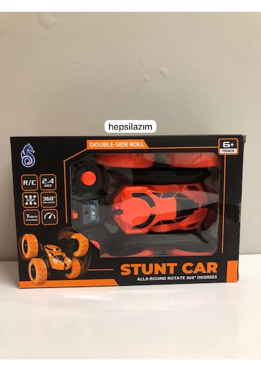 Uzaktan Kumandalı 360 Dönen Şarjlı Akrobat Stunt Car Araba Turuncu